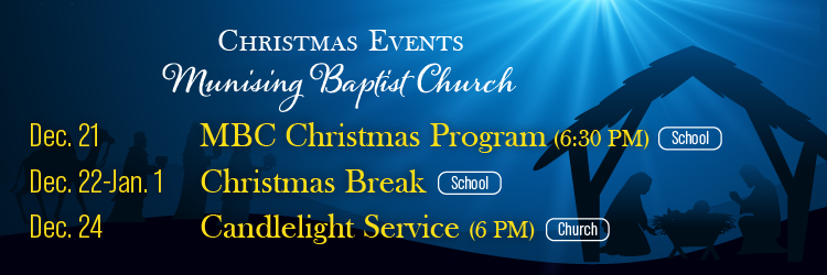 Christmas events at the church and school