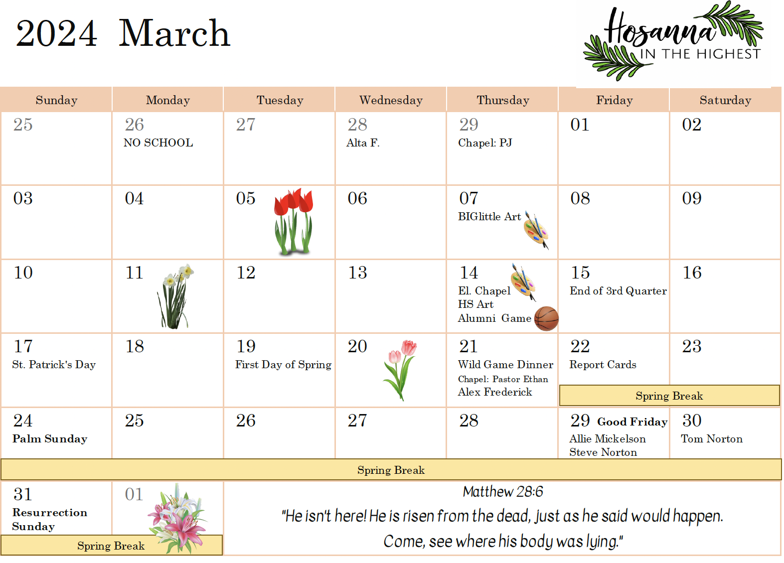 Calendar - Munising Baptist Church - Munising, MI
